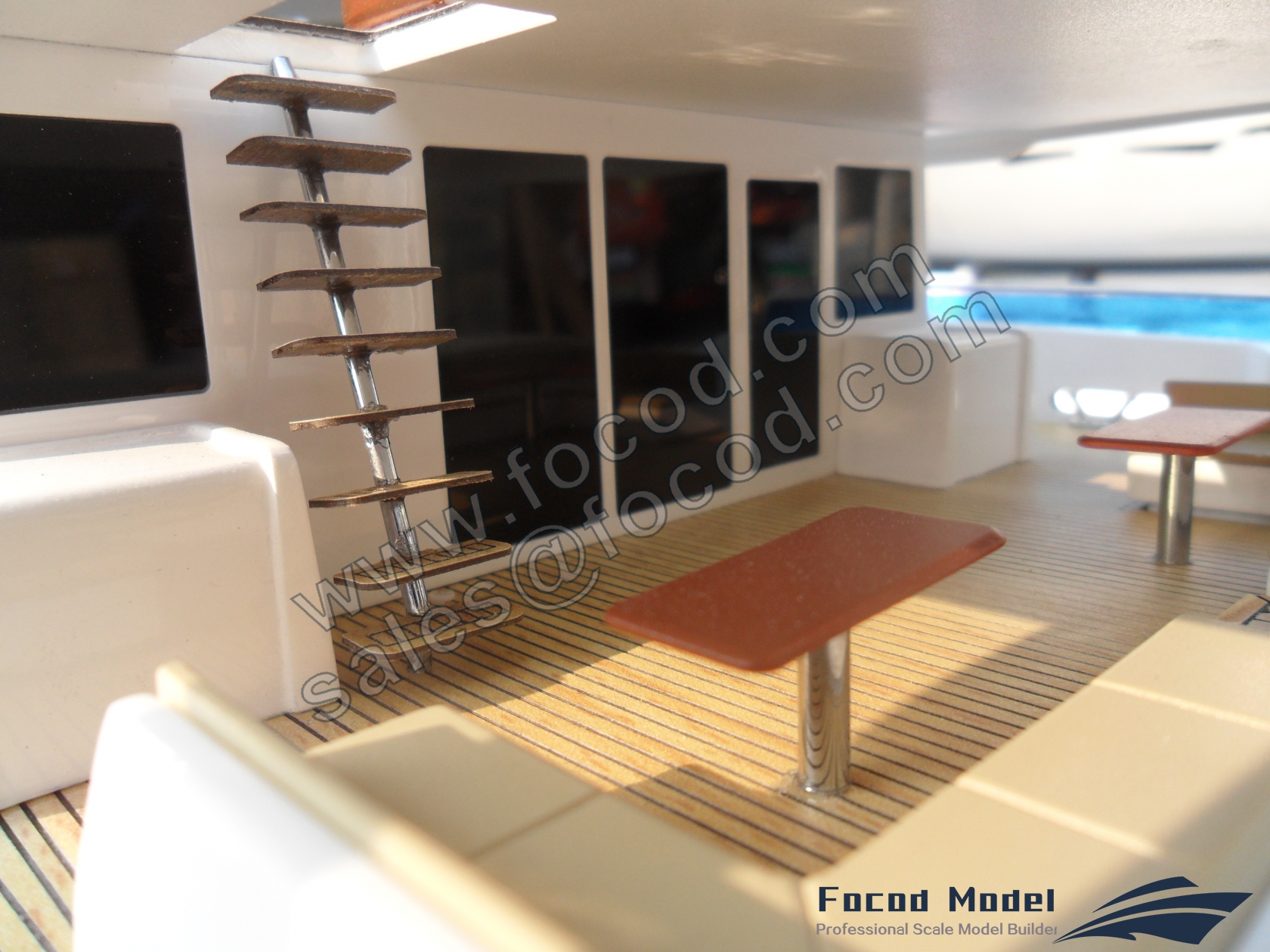 custom made model of 80ft catamaran yacht